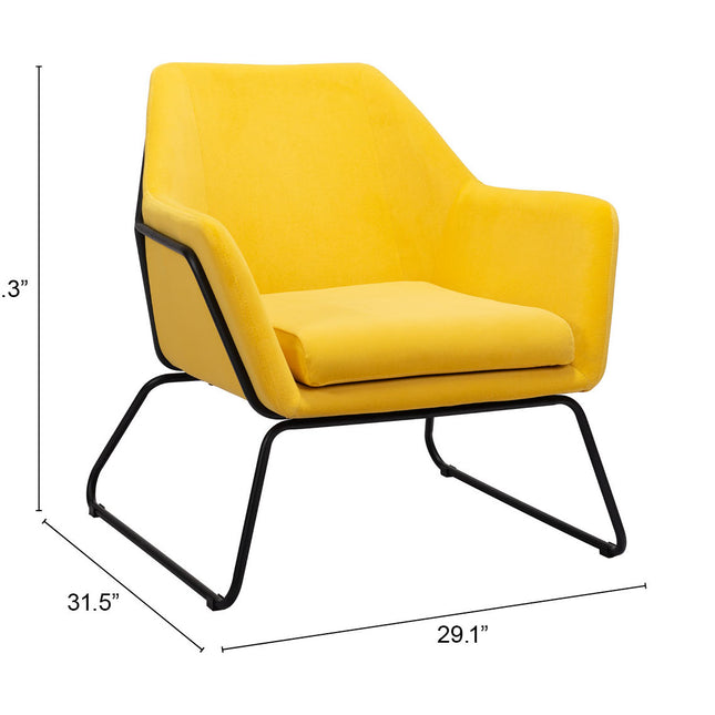 Jose Accent Chair Yellow Chairs TriadCommerceInc   