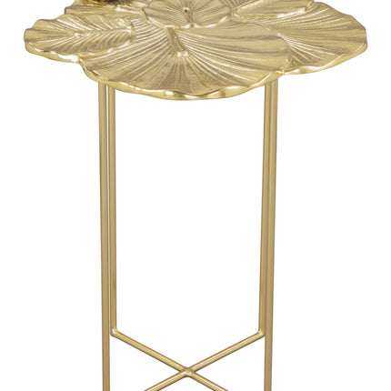 Lotus Side Table Gold Side Tables TriadCommerceInc   