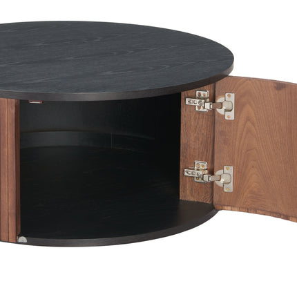 Nejaus Coffee Table Black & Walnut Coffee Tables [TriadCommerceInc]   