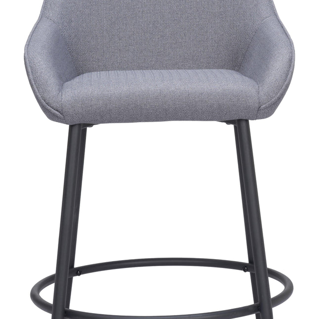 Vila Counter Stool (Set of 2) Gray Counter Stools TriadCommerceInc   