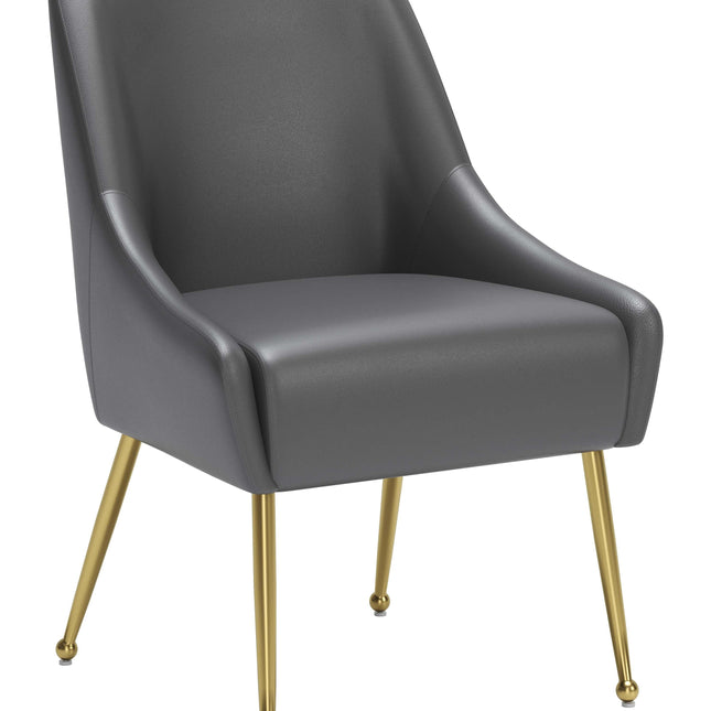 Maxine Dining Chair Gray & Gold Chairs TriadCommerceInc Default Title  