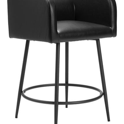 Horbat Counter Stool (Set of 2) Black Counter Stools TriadCommerceInc   