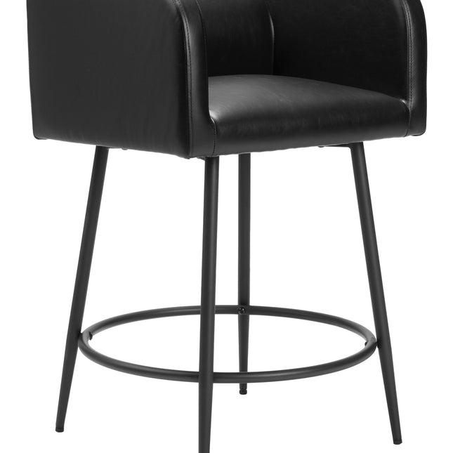 Horbat Counter Stool (Set of 2) Black Counter Stools TriadCommerceInc   