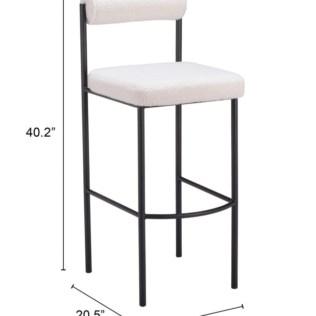 Livorno Barstool (Set of 2) Ivory Barstools TriadCommerceInc   