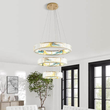 Boeseman's Colorful Chandelier - Three Tiers, Round Chandeliers TriadCommerceInc   