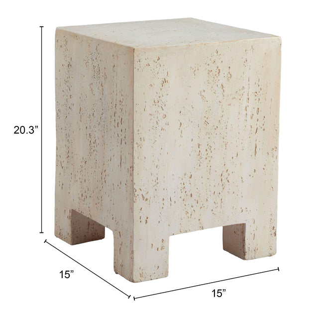 Kitara Side Table Beige Side Tables TriadCommerceInc   