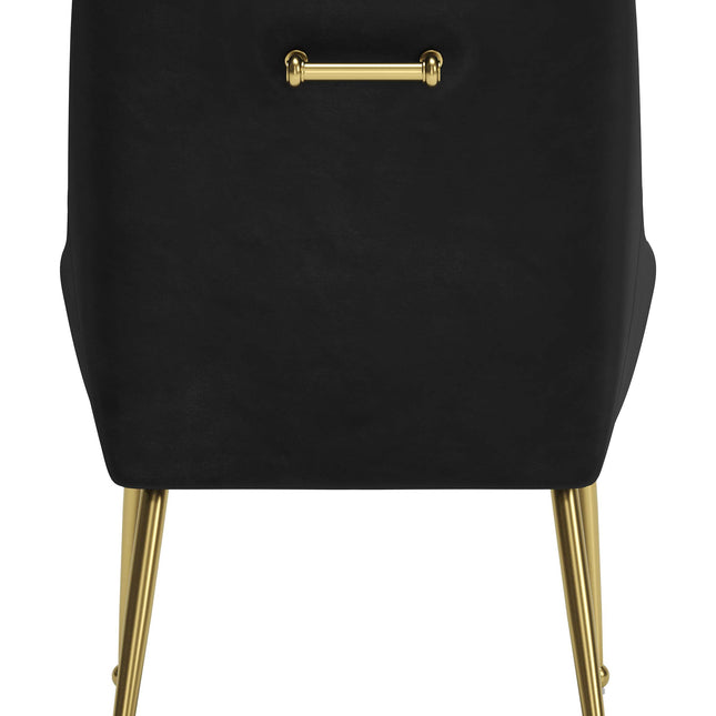 Maxine Dining Chair Black & Gold Chairs TriadCommerceInc   