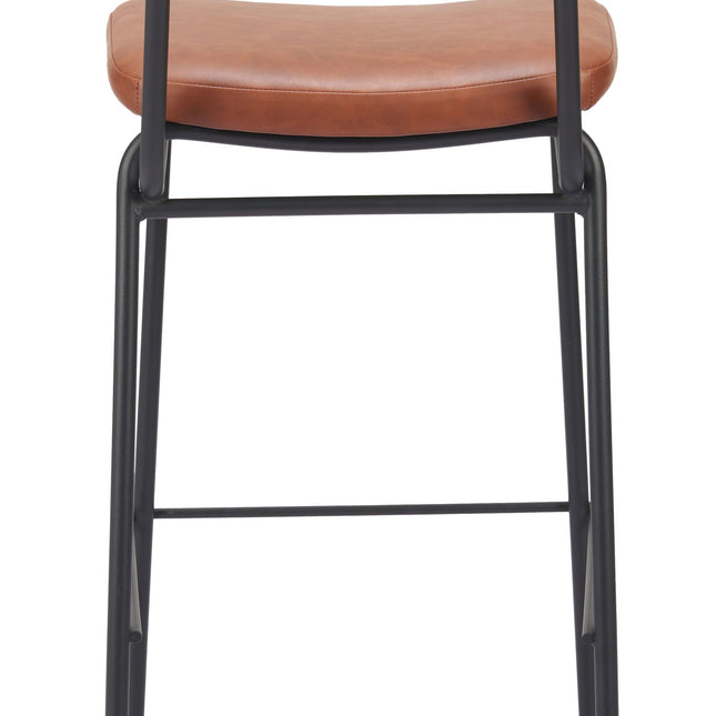 Charon Barstool (Set of 2) Vintage Brown Barstools TriadCommerceInc   