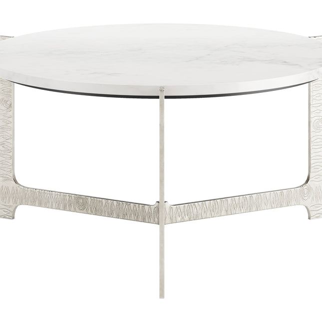 Barmas Coffee Table White & Silver Coffee Tables TriadCommerceInc   