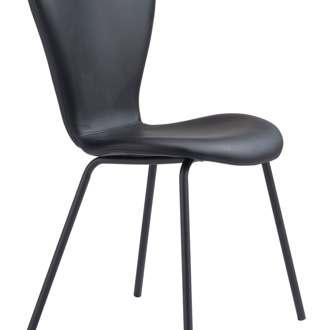 Torlo Dining Chair (Set of 2) Black Chairs TriadCommerceInc   