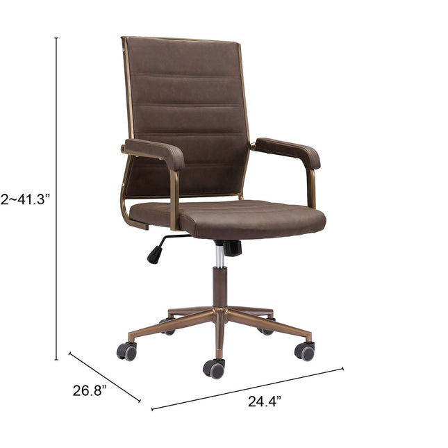 Auction Office Chair Espresso Chairs TriadCommerceInc   