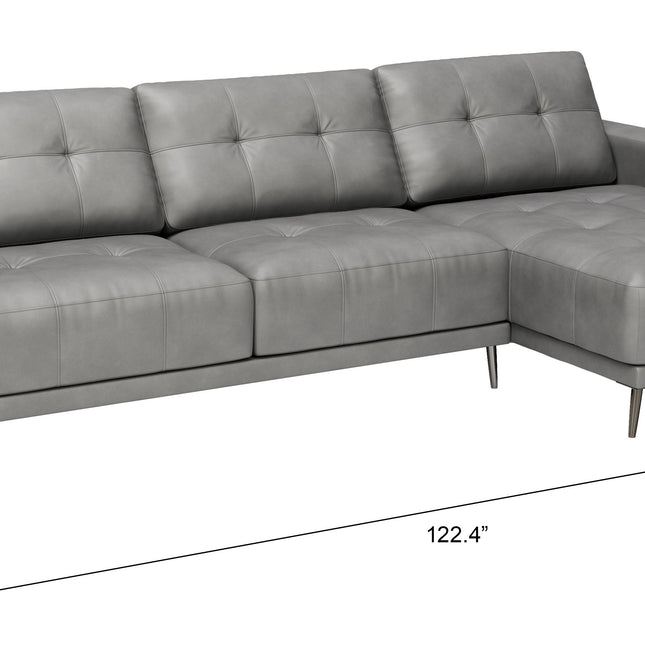 Bliss RAF Chaise Sectional Gray Sofas TriadCommerceInc   