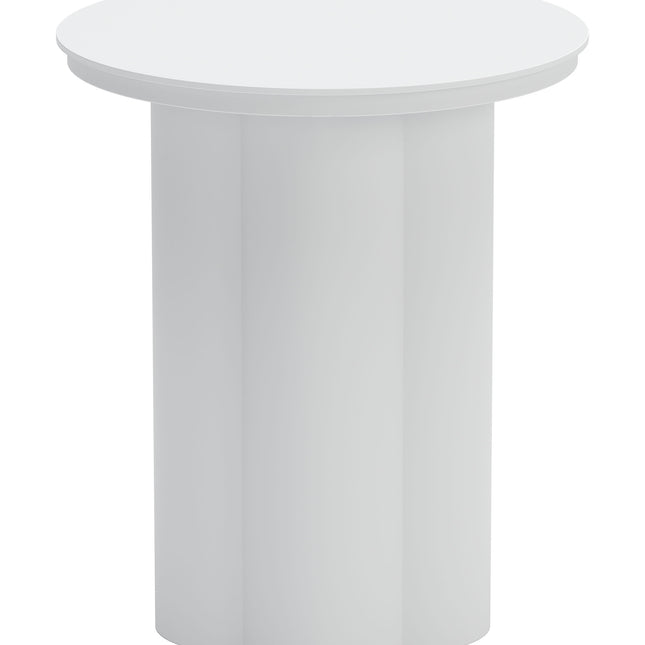 Kogur Side Table White Tables TriadCommerceInc   