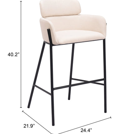 Bremor Barstool Beige Barstools TriadCommerceInc   