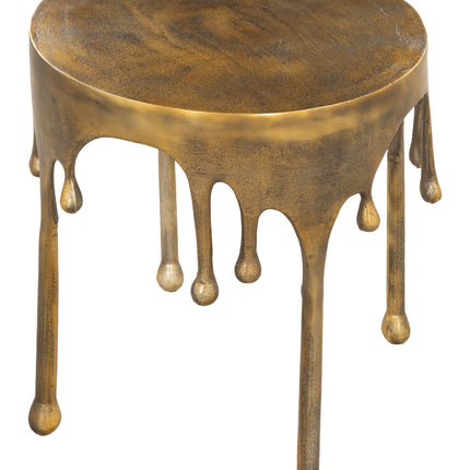 Drip Side Table Antique Brass Side Tables TriadCommerceInc   