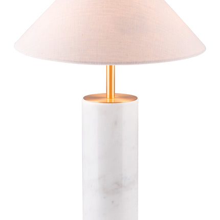 Ciara Table Lamp Beige & White Table Lamps TriadCommerceInc   