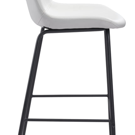 Byron Barstool White Barstools TriadCommerceInc   