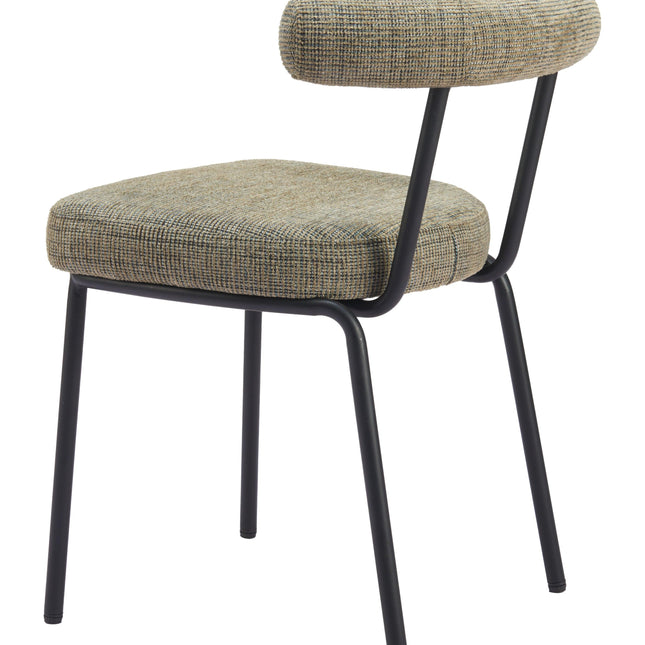 Kede Dining Chair (Set of 2) Green Tweed Chairs TriadCommerceInc   