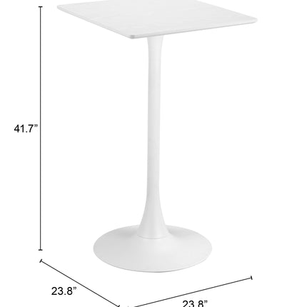 Valleta Bar Table White Tables TriadCommerceInc   