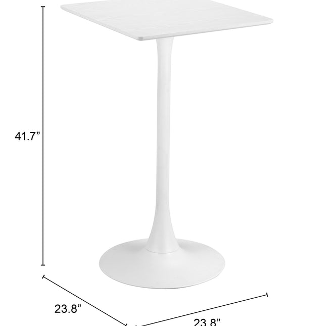 Valleta Bar Table White Tables TriadCommerceInc   