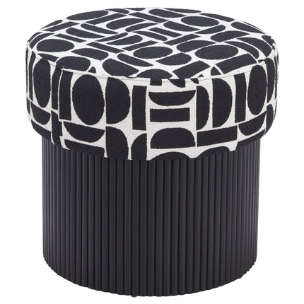 Boto Storage Ottoman Black & White Ottomans TriadCommerceInc   