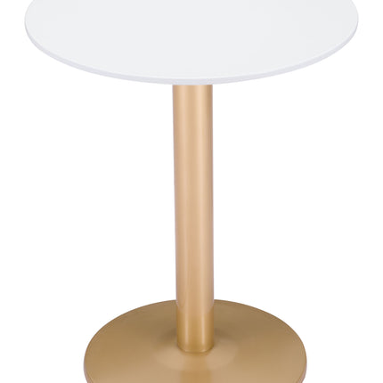 Alto Bistro Table White & Gold Tables TriadCommerceInc   