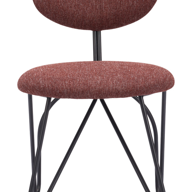 Novi Dining Chair (Set of 2) Maroon Brown Chairs TriadCommerceInc   