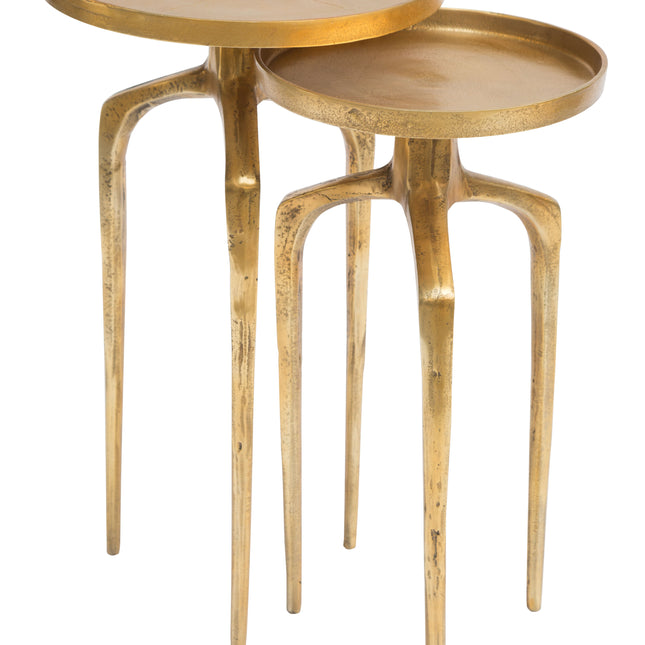 Como Accent Table Set (2-Piece) Antique Gold Side Tables TriadCommerceInc Default Title  