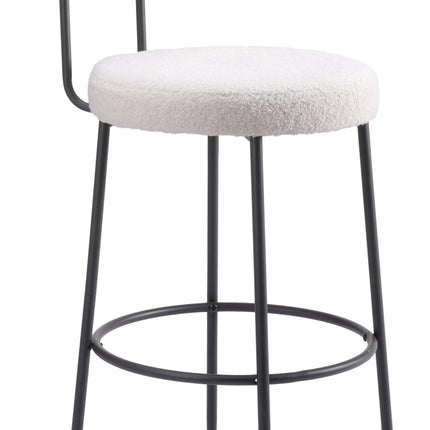 Blanca Barstool (Set of 2) Ivory Barstools [TriadCommerceInc]   