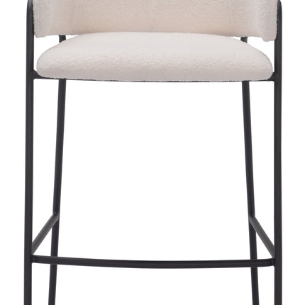 Marcel Barstool (Set of 2) Cream Barstools TriadCommerceInc   