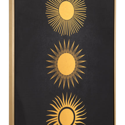 Three Suns Canvas Wall Art Gold & Black Wall Décor [TriadCommerceInc] Default Title  