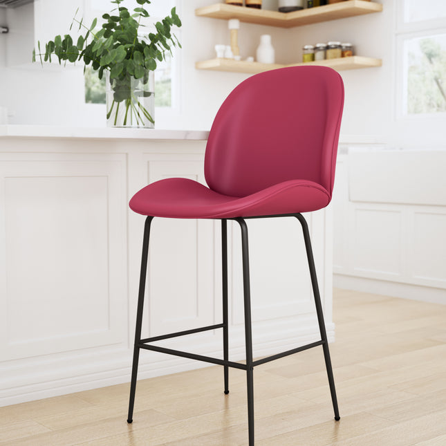 Miles Counter Stool Red Counter Stools TriadCommerceInc   