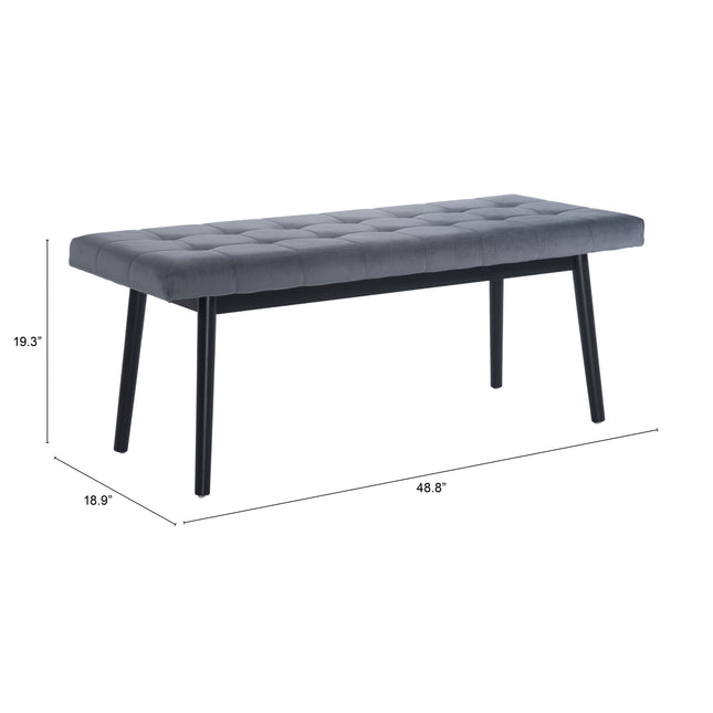 Tanner Bench Gray & Black Benches [TriadCommerceInc]   