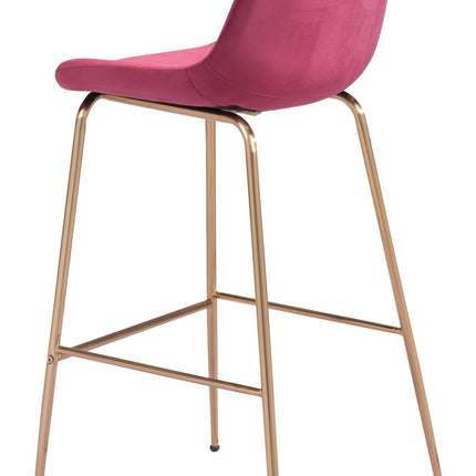 Tony Barstool Red & Gold Barstools [TriadCommerceInc]   