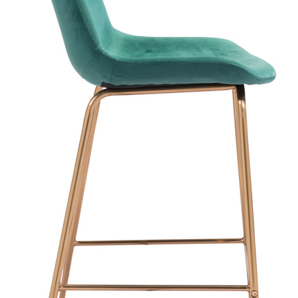 Tony Counter Stool Green & Gold Counter Stools TriadCommerceInc   