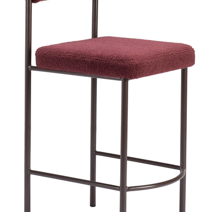 Livorno Counter Stool (Set of 2) Red & Bronze Counter Stools TriadCommerceInc   