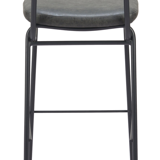 Charon Barstool (Set of 2) Vintage Black Barstools TriadCommerceInc   