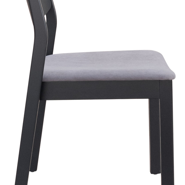 Desdamona Dining Chair (Set of 2) Gray & Black Chairs TriadCommerceInc   