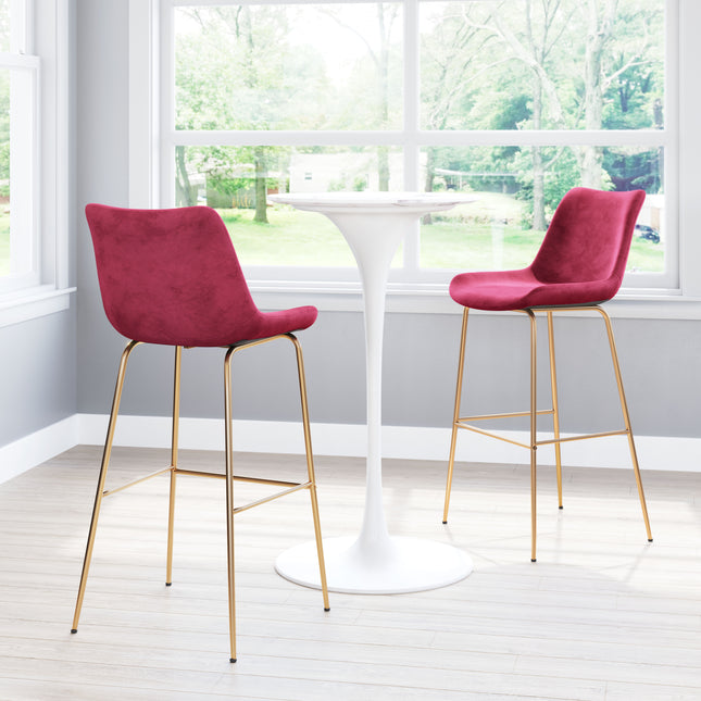 Tony Barstool Red & Gold Barstools TriadCommerceInc   