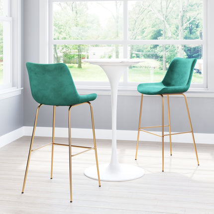 Tony Barstool Green & Gold Barstools [TriadCommerceInc]   