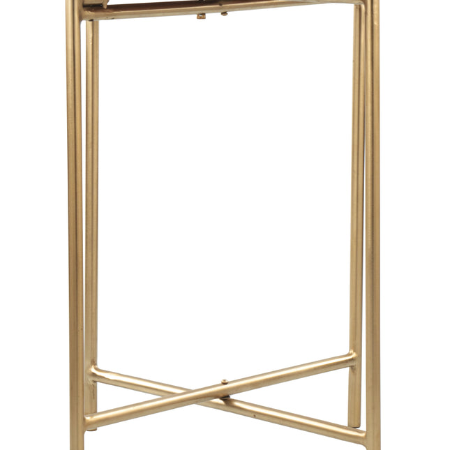 David Side Table Gray & Gold Side Tables TriadCommerceInc   