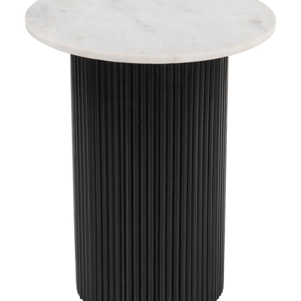 Izola Side Table White & Black Side Tables [TriadCommerceInc]   