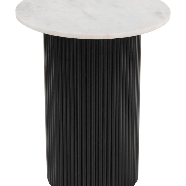 Izola Side Table White & Black Side Tables TriadCommerceInc   