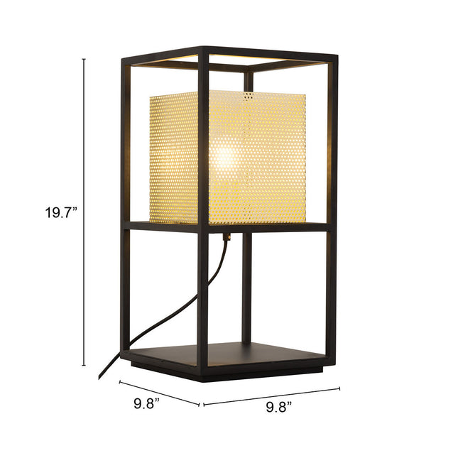 Yves Table Lamp Gold & Black Table Lamps TriadCommerceInc   