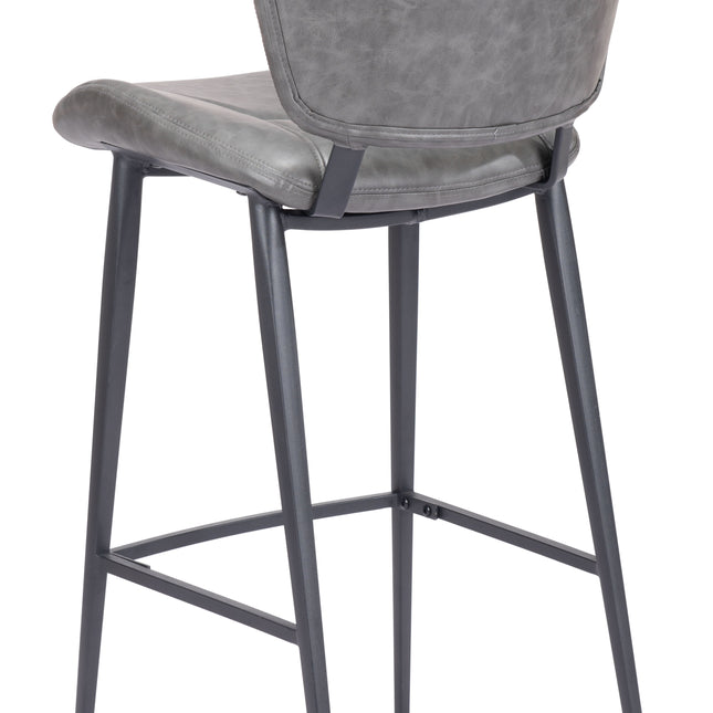 Terrence Barstool Vintage Gray Barstools TriadCommerceInc   