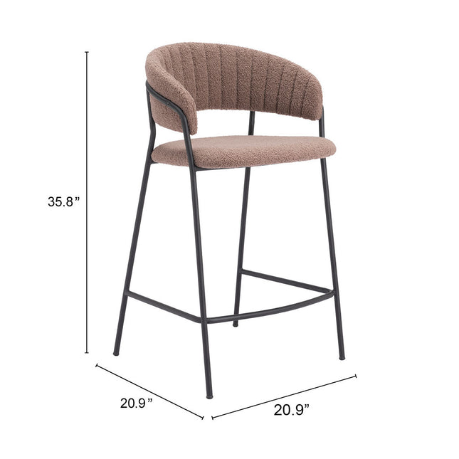 Josephine Counter Stool (Set of 2) Brown Counter Stools TriadCommerceInc   