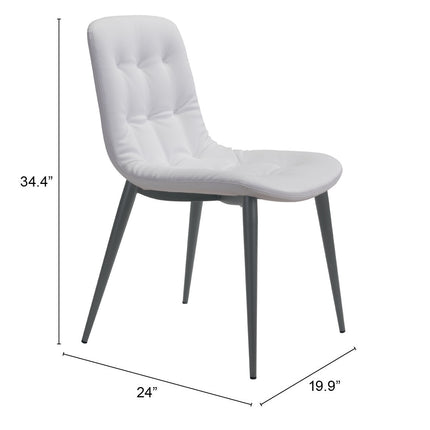 Tangiers Dining Chair (Set of 2) White Chairs TriadCommerceInc   