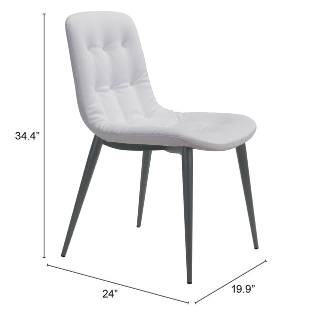 Tangiers Dining Chair (Set of 2) White Chairs TriadCommerceInc   