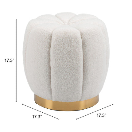 Napa Ottoman Ivory Ottomans [TriadCommerceInc]   