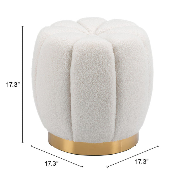 Napa Ottoman Ivory Ottomans TriadCommerceInc   